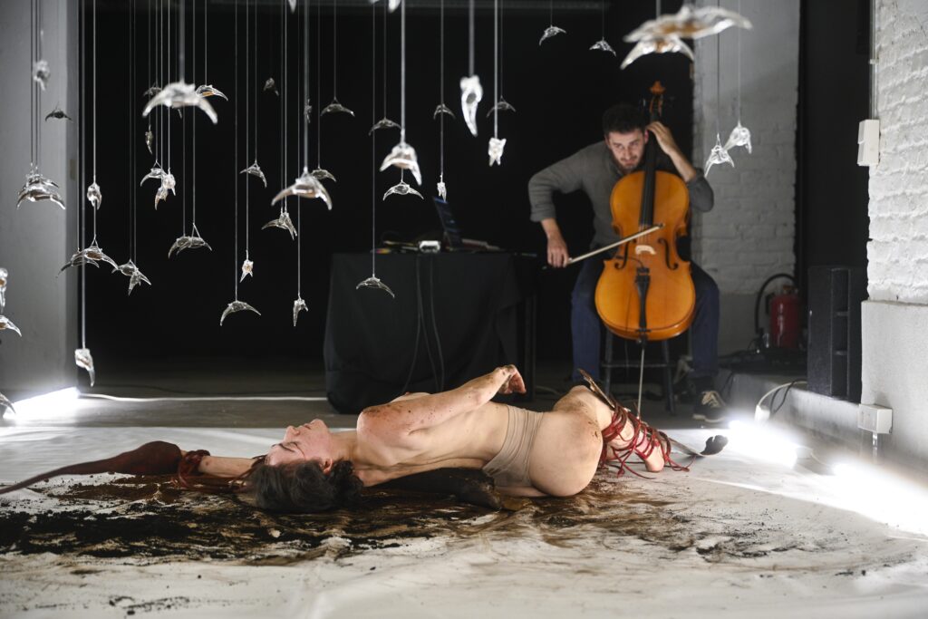 Margherita Pevere and Ivan Penov performing "Lament" at IMAL, Brussels 15/06/2024