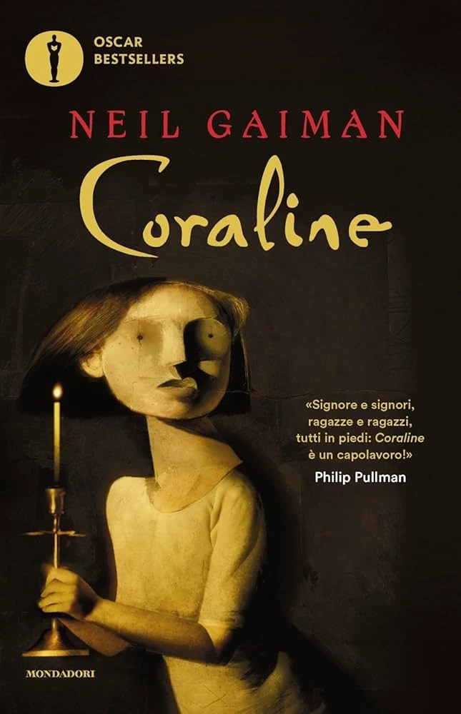 Copertina del romanzo Coraline di Neil Gaiman